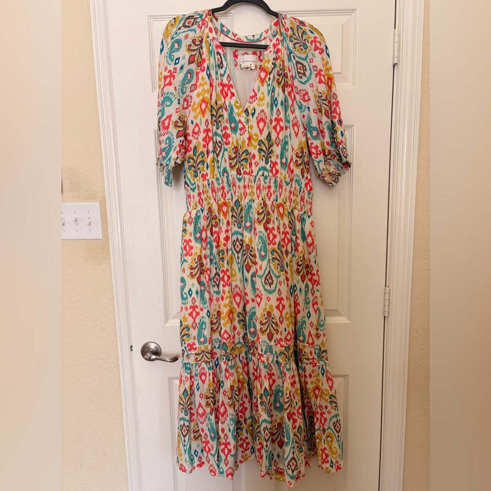 Anthropologie Boho Floral Maxi Dress